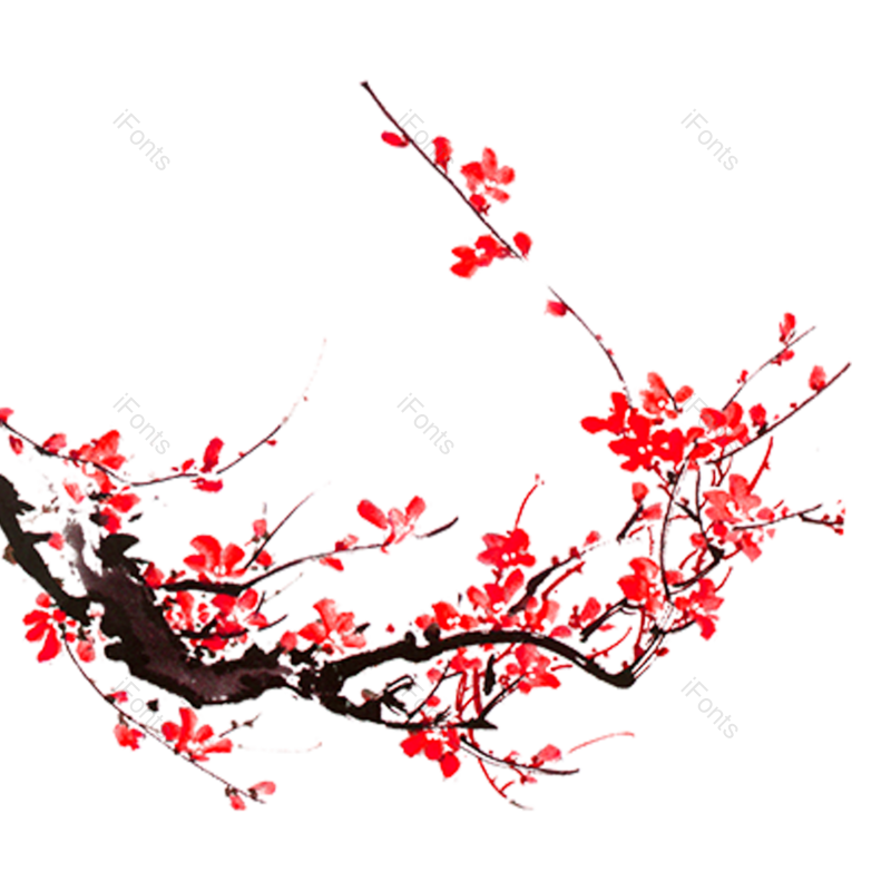 中国风图片,花朵元素,水墨花卉PNG,水墨画免抠素材